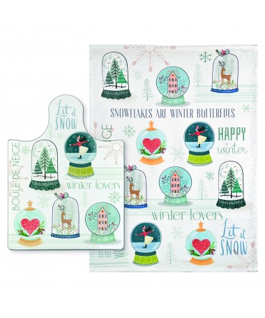 TAGLIERE "BOULE DE NEIGE" + STROFINACCIO "BOULE DE NEIGE"