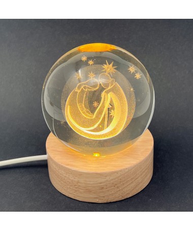 SFERA VETRO CON LED Ø 6 cm "PRESEPE"