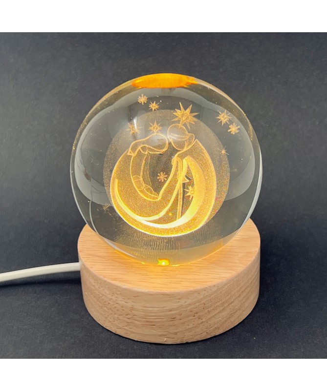 SFERA VETRO CON LED Ø 6 cm "PRESEPE"
