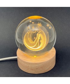 SFERA VETRO CON LED Ø 6 cm "PRESEPE"