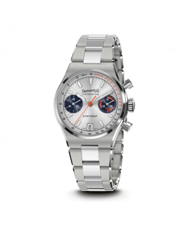 Eberhard & Co. Contodat Chronographe Argenté con contatori blu 31156.03 CA2C
