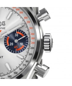 Eberhard & Co. Contodat Chronographe Argenté con contatori blu 31156.03 CA2C