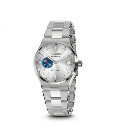 Eberhard & Co. Contodat Automatic Argenté con contatore blu 41156.03 CA2C