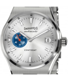 Eberhard & Co. Contodat Automatic Argenté con contatore blu 41156.03 CA2C
