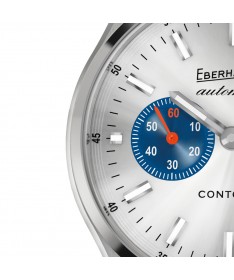 Eberhard & Co. Contodat Automatic Argenté con contatore blu 41156.03 CA2C