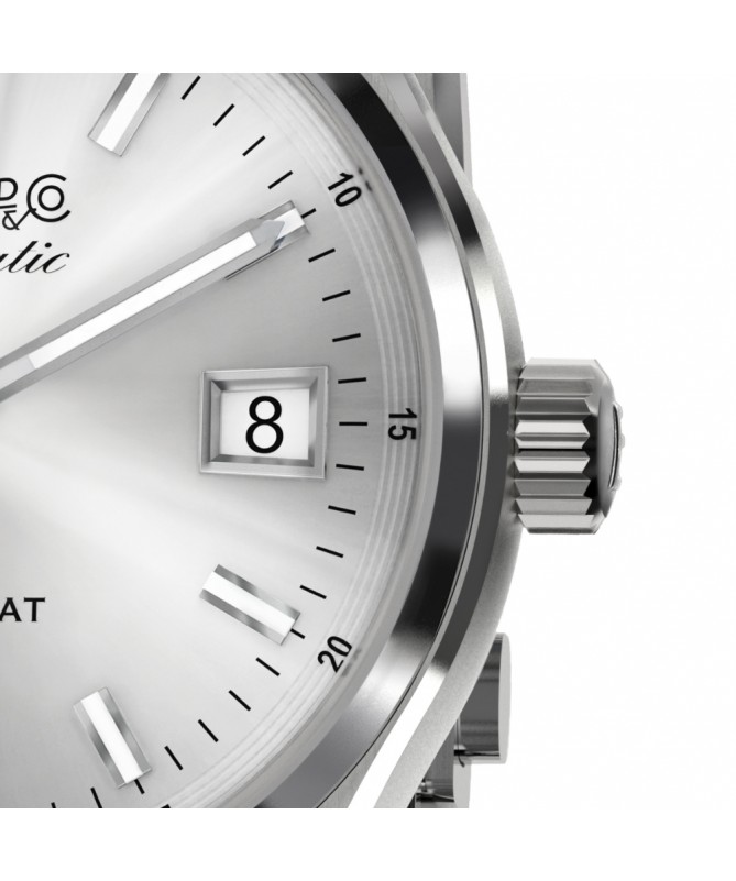 Eberhard & Co. Contodat Automatic Argenté con contatore blu 41156.03 CA2C